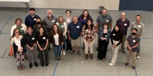 Group photo of professional development meeting participants